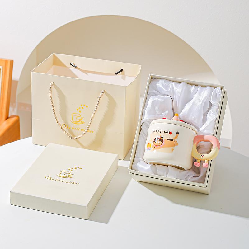 Креативная милая мультяшная кружка для торта на день рождения, керамическая, в подарок, для дома, для кофе, для воды, парная