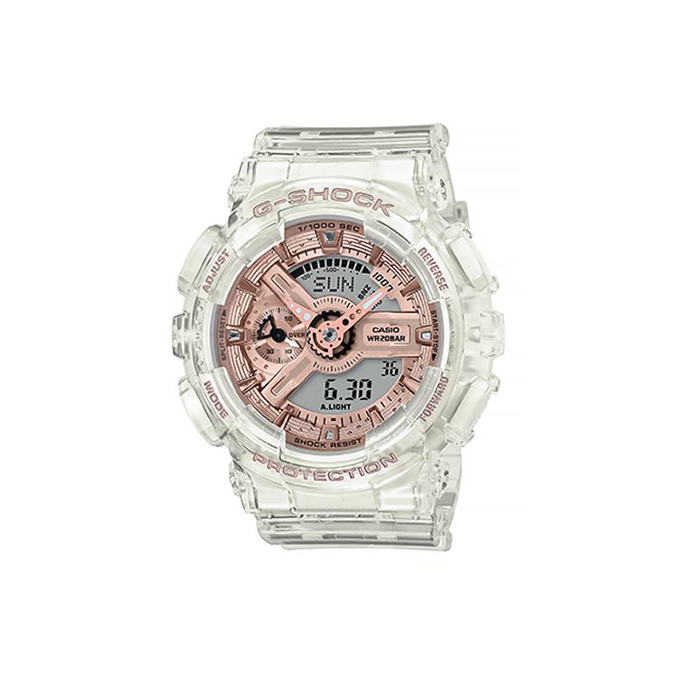 Casio Женские часы с двойным дисплеем (жидкокристаллический/аналоговый) Серия Gold GMA-S110SR-7APR