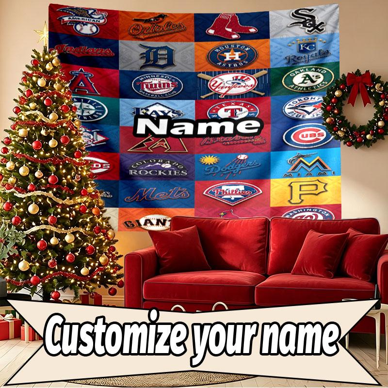 Custom Name Personalized NFL Print Tapestry, Wall Art Decor, Bedroom, Dorm, Apartment, LivingRoom, Party Backdrop, Gift for Birthday
