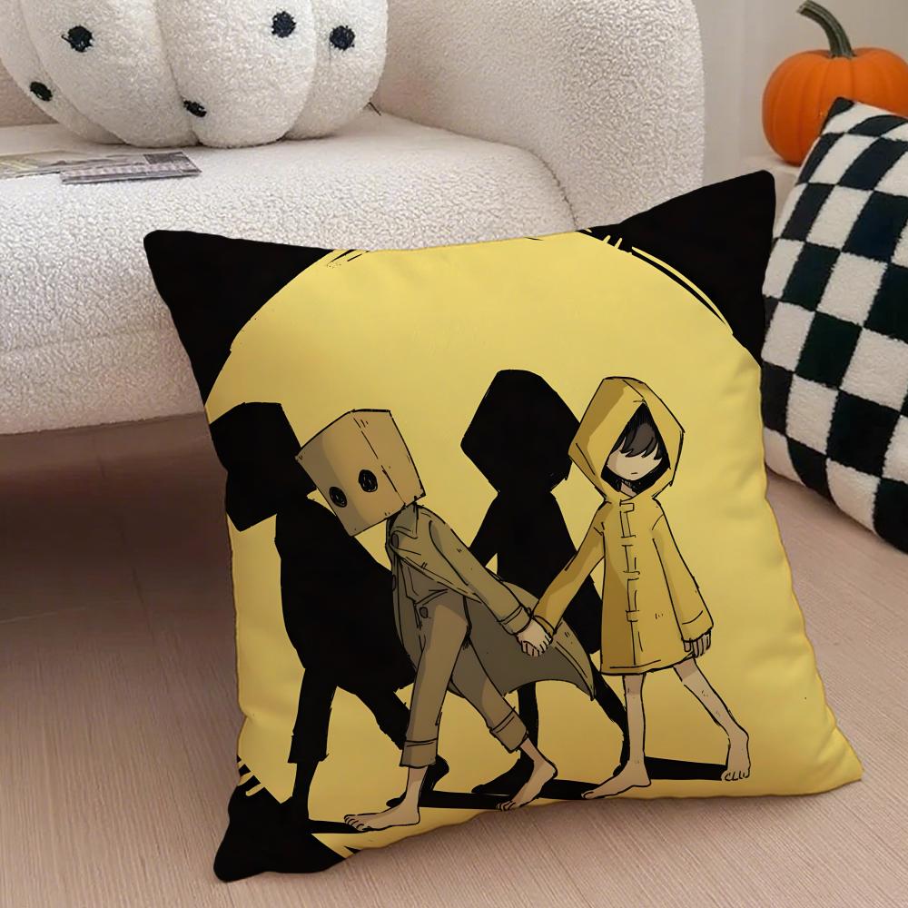 Триллер ИГРА LLittle Nightmares Наволочка Чехол для подушки-плед Скрытая пуговица Прочный полиэстер Подушка на стул