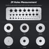 29-Holes Caliper Gauge 1/16 Inch To 1/2 Inch Screw Gauge Card  Measurement Equivalents