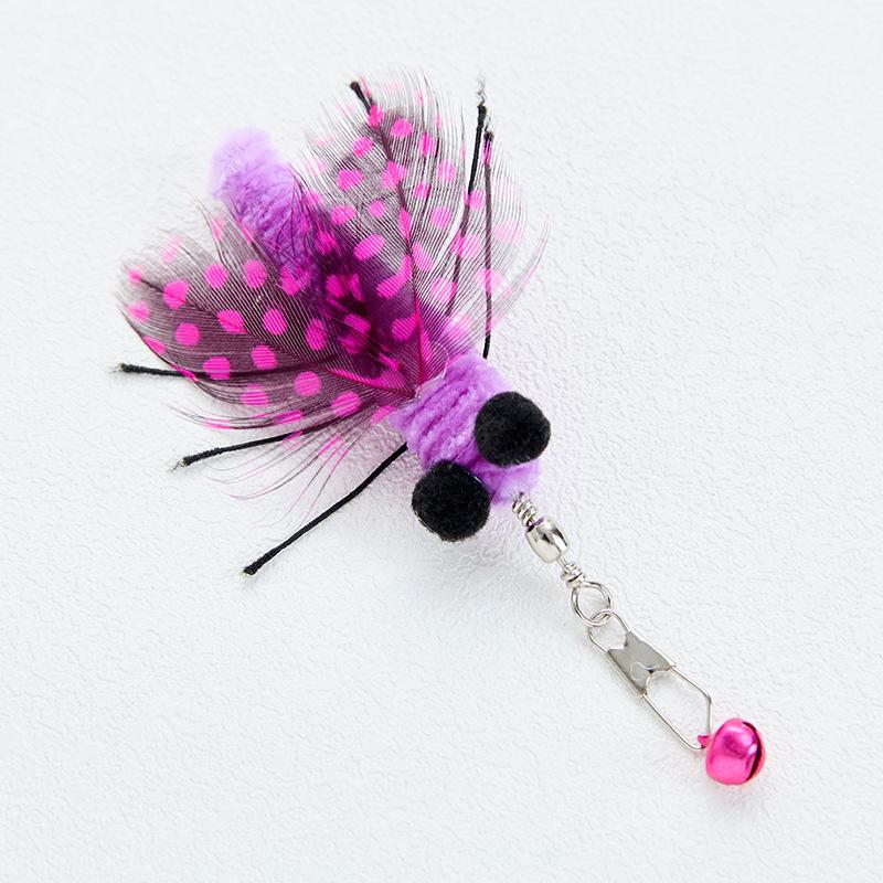 3/5pcs Random Color Cat Sticker Replacement Head Feather Cat Toy Interactive Pet Toys For Kitten