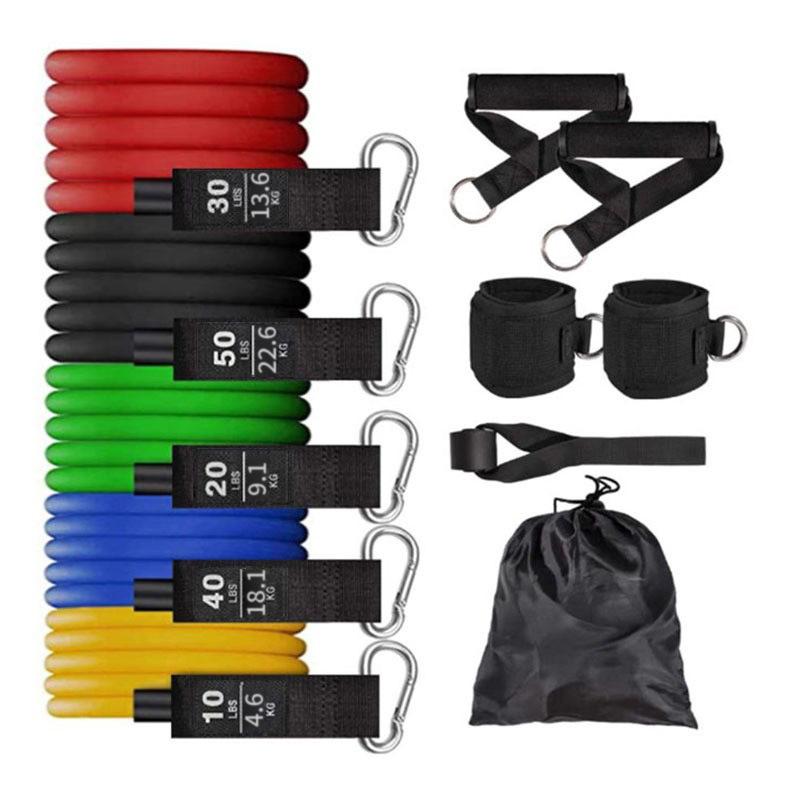 P90X 11-Piece Latex Resistance Bands Set for Fitness Training