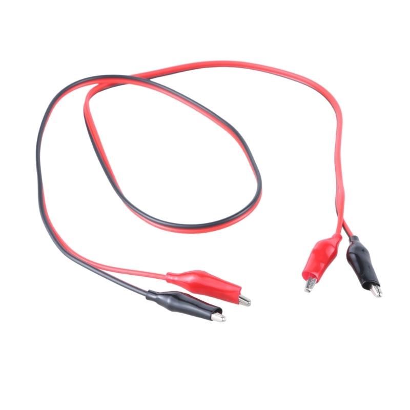 Кабель с вилкой питания на зажимы-крокодилы Двойные зажимы-крокодилы Кабель для проверки питания 2 штекера на 2 зажима Длина кабеля 1 м