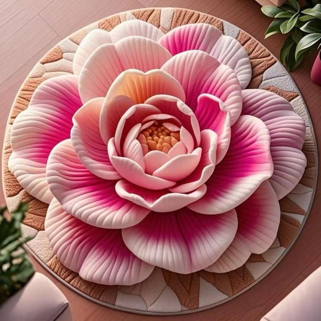 3D, Круглый декор, Противоскользящий, Кристаллический вельвет, Гостиная, Ковер для кофейного столика, Гардеробная, Ковер