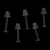 Diy Ear Jewelry Transparent Ear Plug Earring Needle Invisible Plastic Ear Stick Flat Blank Ear Stud Plug