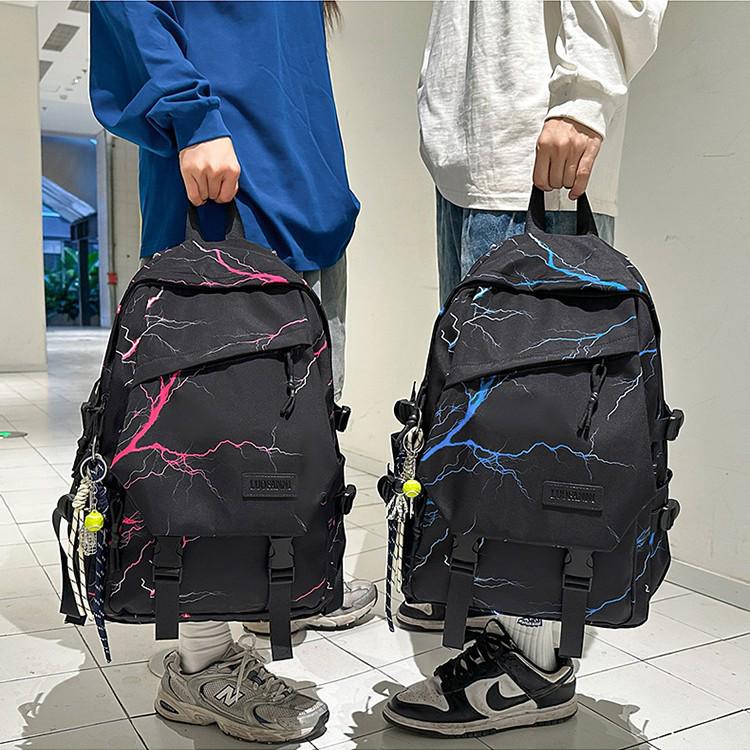 Модный рюкзак с принтом молнии большой вместимости для студентов