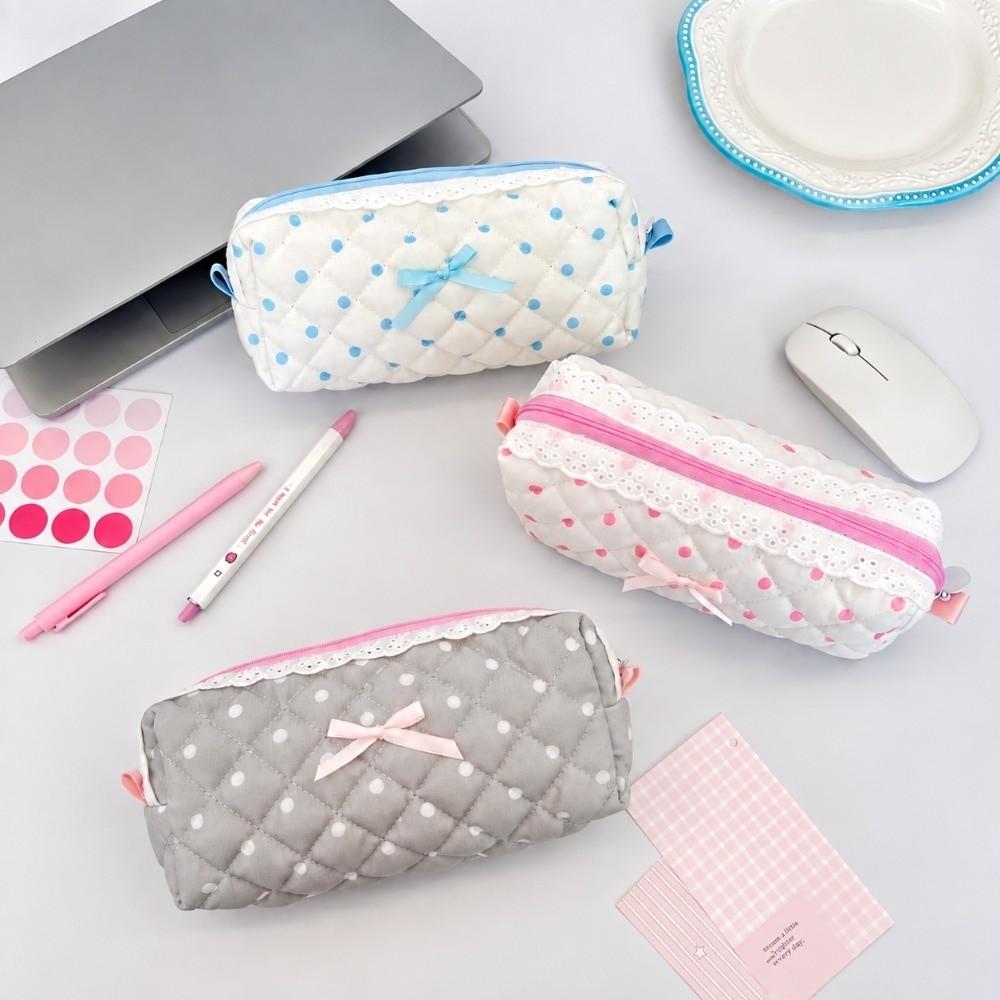 Dot Pattern Pencil Case Multifunctional Pencil Pouch New Pen Bag Gift