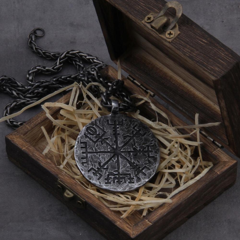 Vegvísir Viking Compass Necklace Nordic 460