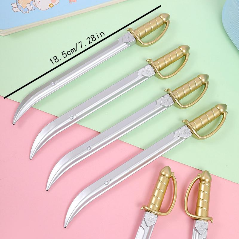 10 шт. креативная длинная ручка в форме ножа, нейтральная ручка, подарочная ручка для школы, горячая распродажа, нейтральная ручка, нейтральная ручка, канцелярский магазин, ручка для оружия