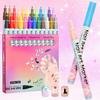 12/24 Colors Nail Art Pen Set Quick Dry Graffiti Nail Art Markers Fine Tip Waterproof Polish Pens Drawing Painting Liner Brush for DIY Nail Art Tool
