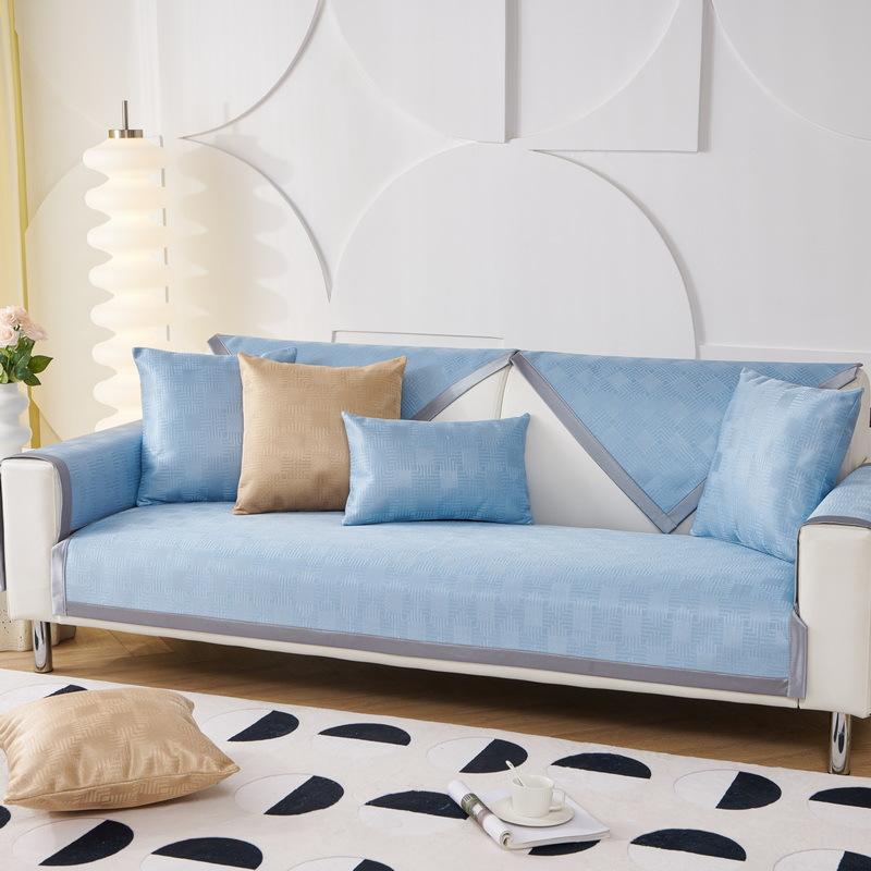 Cool Sofa Cushion Summer Summer Non-Slip Summer Cool Cushion Sofa Mat Seat Cushion Ice Silk  Seat Cushion Towel