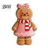Wooden Desktop Decorations Cartoon Gingerbread Ornament, Double-sided Printed Tabletop Figurines, Cute Xmas Home Accents Decorative Craft for