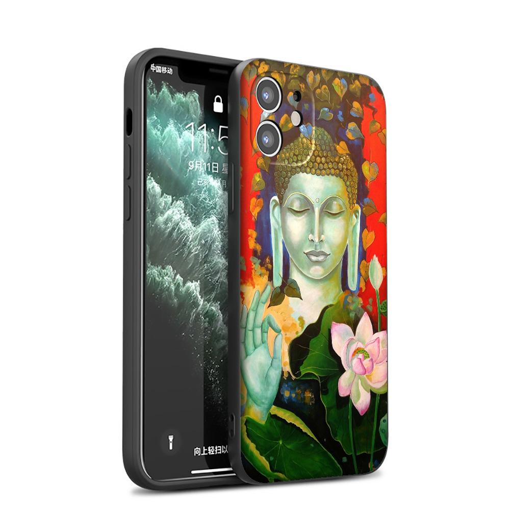 GX45 Budha to Buddha Silicone Soft Case for iPhone 18 13 12 Mini 11 Pro XS Max XR X 8 7 6 6S Plus 5 5S SE 2020