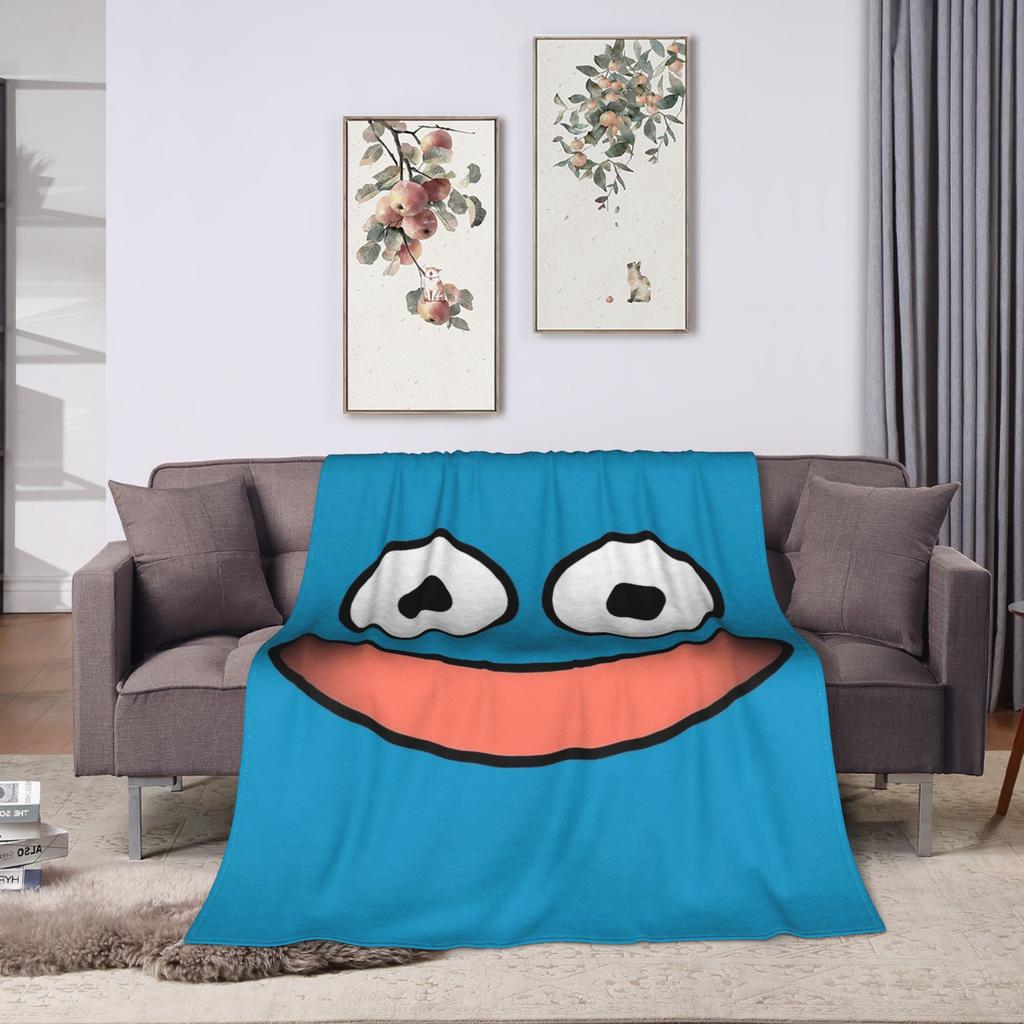 Dragon Quest Slime Face Blanket Quality Super Soft Throw Blanket Winter Airplane Travel Bedroom Novelty Bedspread
