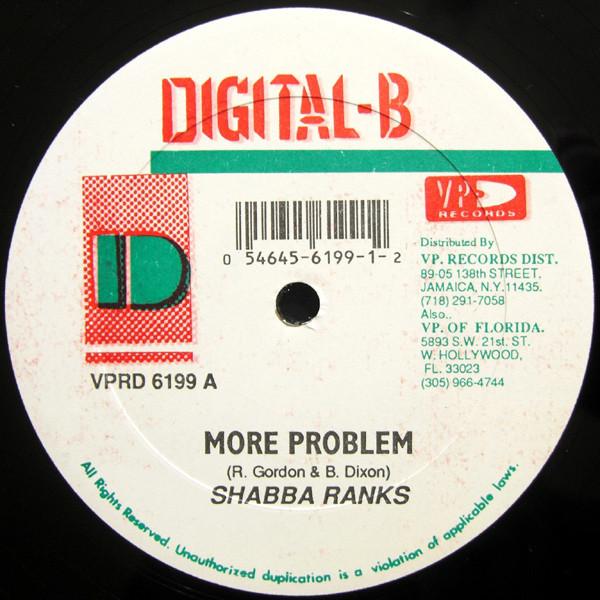12-дюймовая пластинка SHABBA RANKS More Problem VPRD6199 DigitalB 1997 США Регги Ска Даб