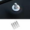 Silver Aluminum Inner Door Lock Down Bolt Ring Trim For Benz C-Class W205 15-21