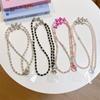 Diagonal Lanyard Heart Mobile Phone Lanyard Beaded DIY Mobile Phone Chain Phone Case
