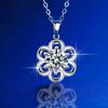 Moissanite Zircon Sunflower Pendant Necklace Accessories Ladies Niche Fashion Collarbone Necklace Jewelry