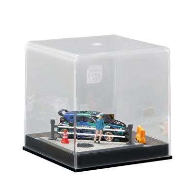 Витрина для коллекционных литых моделей автомобилей для Hot Matchbox Прозрачная акриловая витрина Миниатюрная сцена Модель Диорама Гараж Парковка Коллекционная экспозиция Подарок
