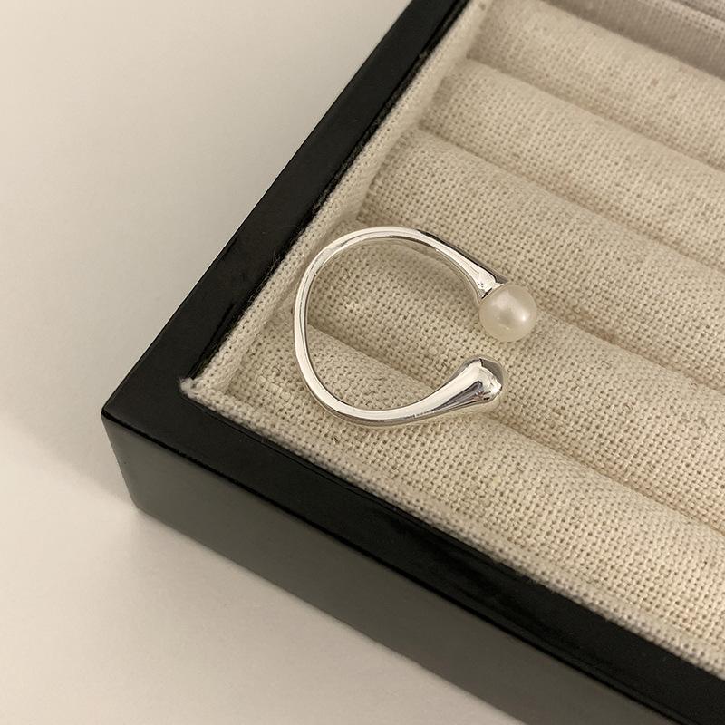 VENTFILLE 925 Stamp Silver Color Cool Multiple Styles Irregular Rings Pearl Crystal Zircon Jewelry Girls Gift Dropshipping