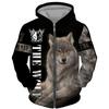 Cool 3D Wolf Printed Zipper Hoodies Fashion Men/Women Streetwear Hooded Jacket Coat Unisex Casual Hip Hop Pullover Sweatshirts