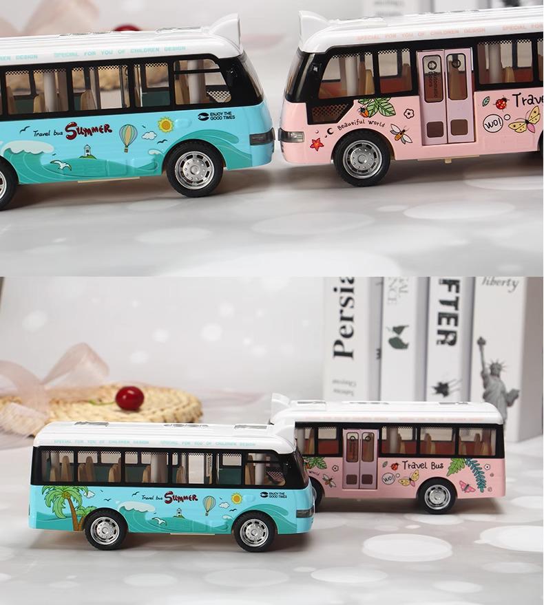 Детский двухэтажный автобус, игрушка: Кабриолет Police/Sightseeing с открывающимися дверями, звуком, светом и инерционным движением