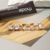 New Zircon Earrings for Women, Fashionable Versatile Studs, 18K Gold, Non-fading Titanium Steel Ear Jewelry Ring