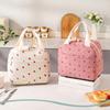 1Pieces Corduroy Lunch Bag Thermal Insulation Lunch Box Storage Handbag Multifunctional Kids School Cooler Bag Outdoor Tableware