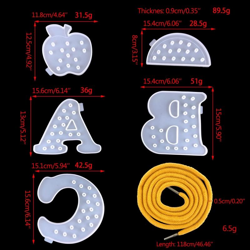 Threading Board Epoxy Mold Montessori Educational Baby Toy Silicone Mold Games Great for Travel and Plane Activities