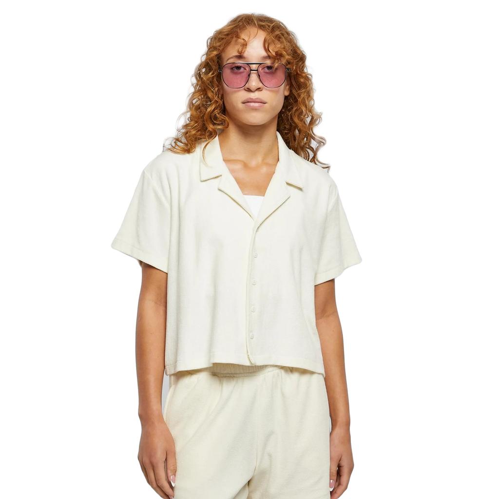 Urban Classics Womens/Ladies Towelling Resort Shirt