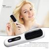 Беспроводная щетка-выпрямитель для волос 3 температуры ЖК-дисплей Быстрый нагрев Перезаряжаемая от USB Портативная горячая щетка Электрическая пушистая укладка вьющихся волос