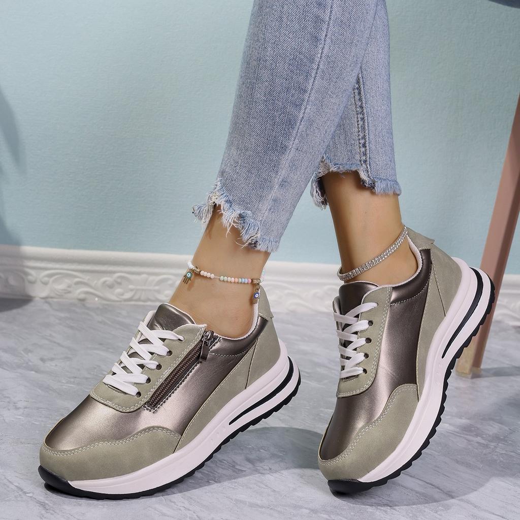 Мода 2025 Новая Мода Женские Массивные Кроссовки Разноцветные Платформенные Спортивные Туфли для Женщин Толстая Подошва На Молнии Беговые Кроссовки Zapatos Mujer