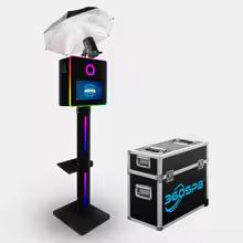 DSLR Photo Booth Machine with 15.6 Inch Touch Screen, Photobooth Machine with Flight Case & RGB Light for Party Events Rental