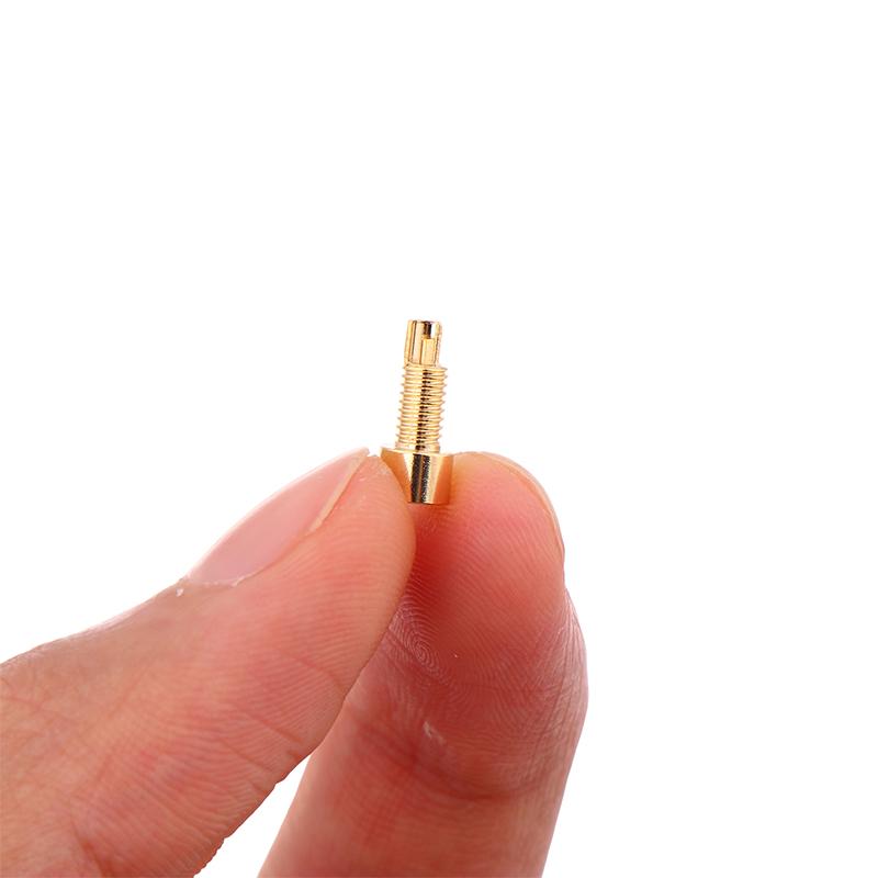 1/2Pcs Universal Pin Socket Female Socket Mmcx Pure Copper Gold Plated Built-In Hreaded Nut Holder Headphone Plug