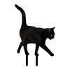 Black Acrylic Cat Stake Waterproof Simulation Black Cat Statue Cat Garden Stake  Courtyard