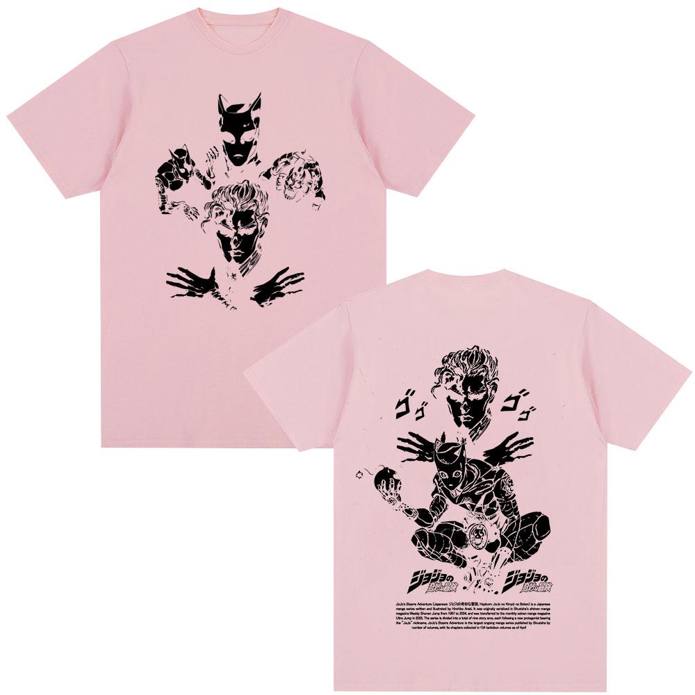 Summer Anime Jojo Bizarre Adventure Killer Queen Kira Yoshikage T Shirts Unisexs Women Cotton New Short Sleev