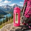 1.8L Glass Sports Bottle For Water For The Gym With Phone Holder