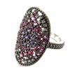 Bague Argent 'Sappho' violet noir