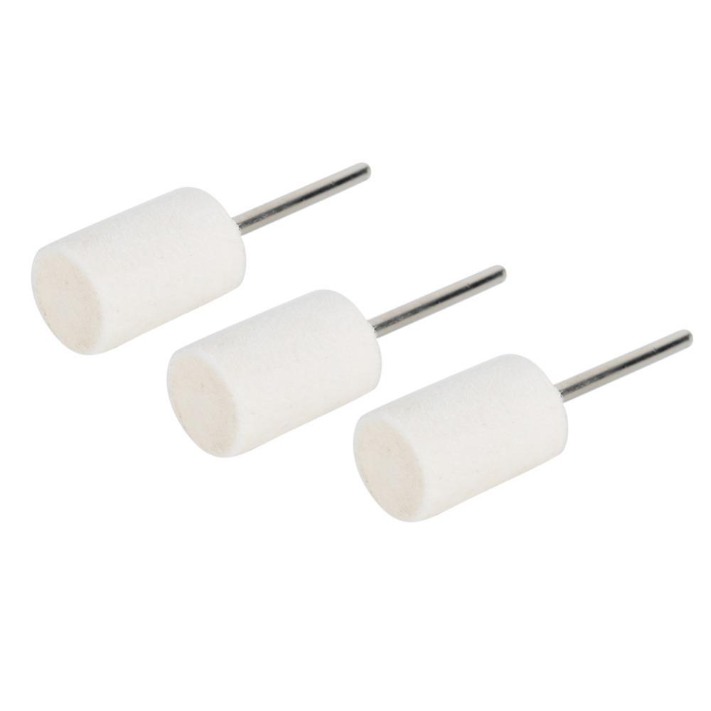 20pcs Cylinder Shape Wool Polishing Wheel 2.35mm Shank Polishing Tool Buffing Wheel Jewelry Making