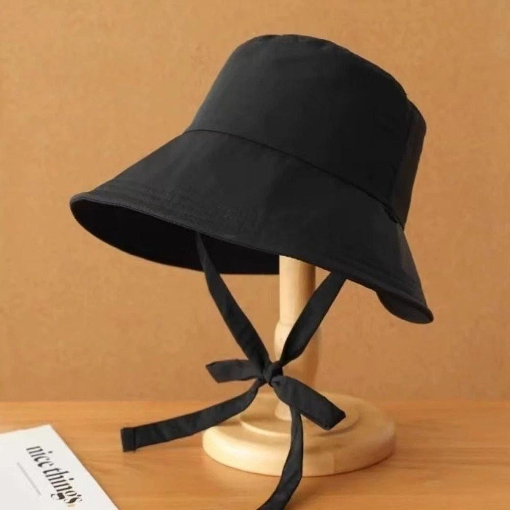 Breathable Lace-up Sunshade Hat UV Protection Bucket Cap Perfect Wide Brim Fisherman Hat Leisure
