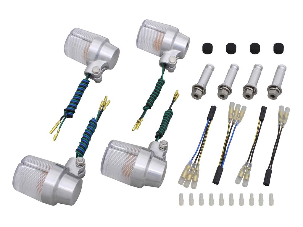 POSH ZEPHYR750/RS (04-) ZRX400II (04-) Buff Body/Clear Lens 031694-23 Motorcycle Supplies Turn Signals Superbike Type Car Specific Set