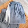 Женские укороченные брюки с высокой талией и широкими штанинами, тонкие однотонные брюки прямого кроя, эластичный пояс, повседневные брюки, простые, удобные и хорошо сидящие