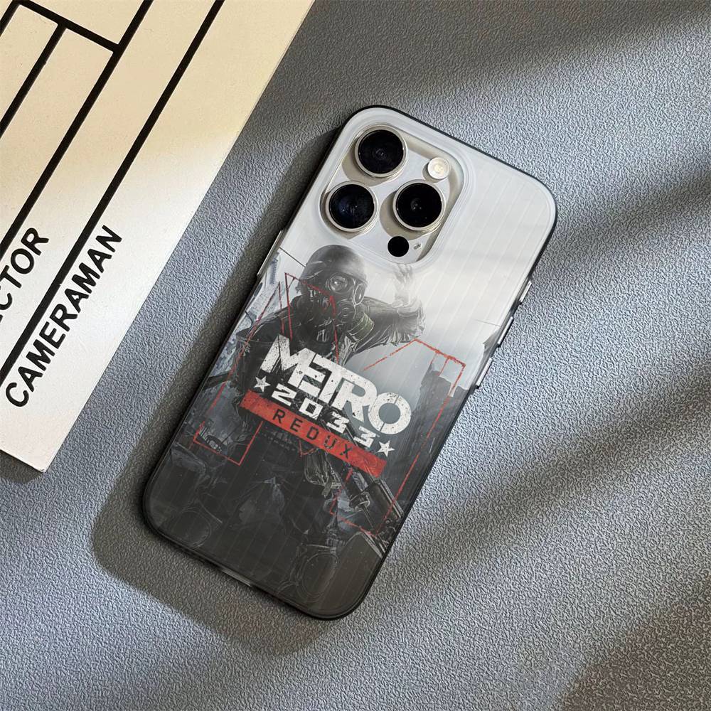 Постапокалиптическая игра Metro 2033 для iPhone 16 15 14 13 12 11 17 Pro Max Plus Волна Гофрированный чехол для телефона Противоударная крышка