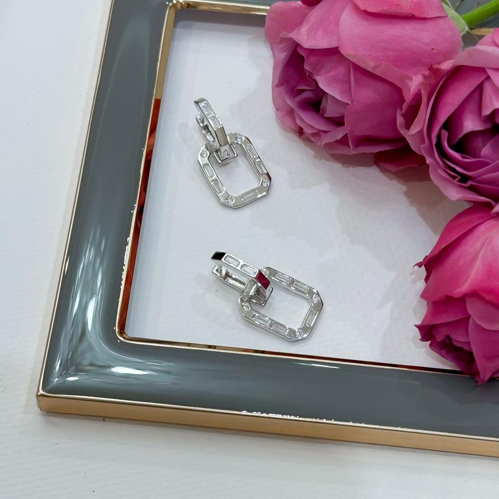 Silver Earrings with Cubic Zirkonia (2175346)