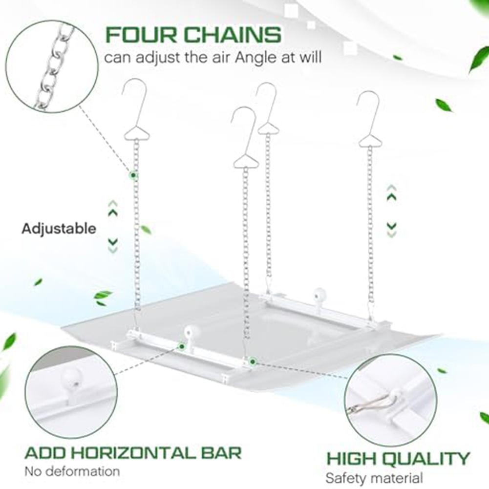 Регулируемая крышка вентиляционного отверстия Аксессуар для ОВКВ Дефлектор вентиляционного отверстия кондиционера Материалы АБС и ПВХ Предназначен для подвесных потолков
