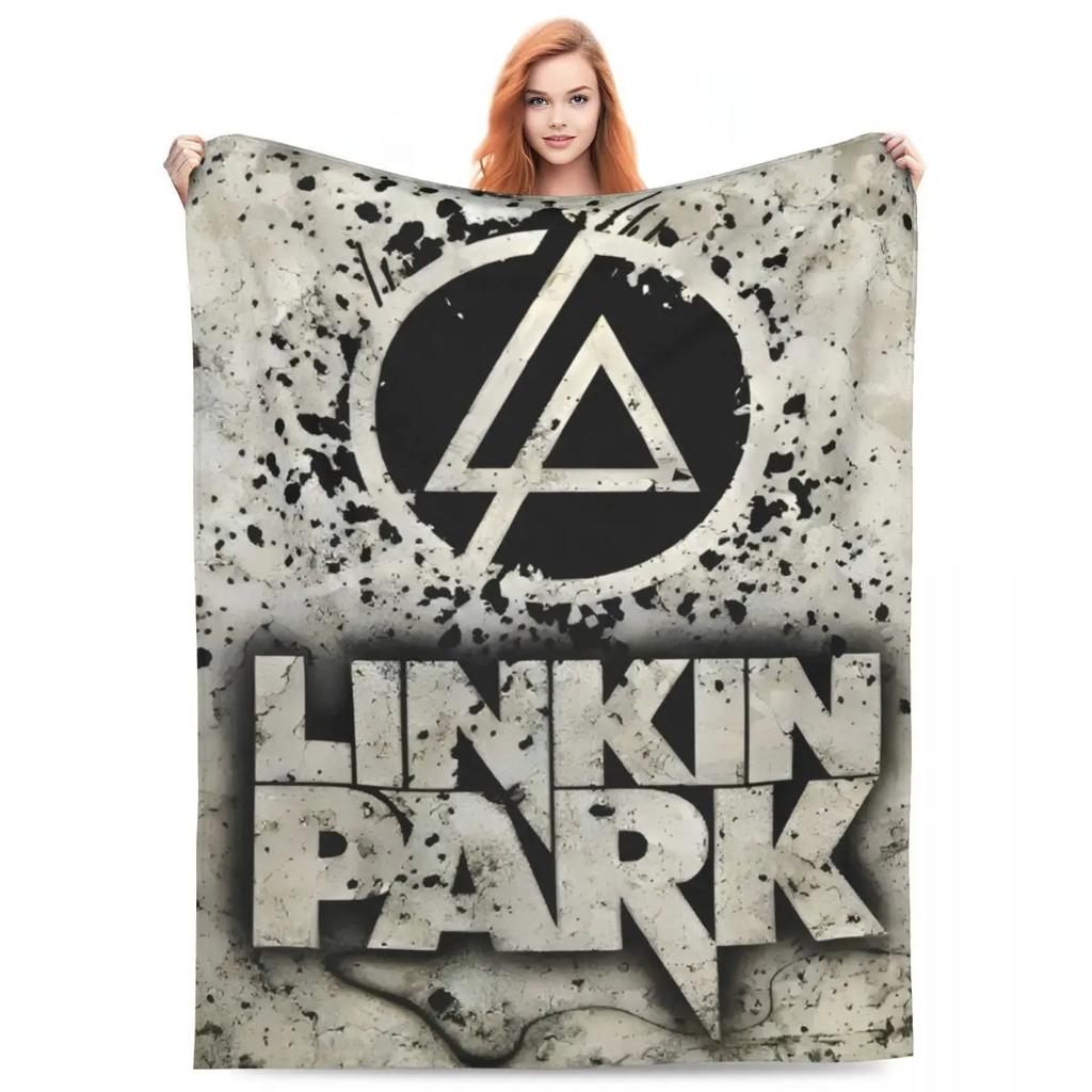 Покрывало-плед L-Linkin Rock Park Флисовое Супер Теплое Пледы для Дома Дивана Спальни Одеяло