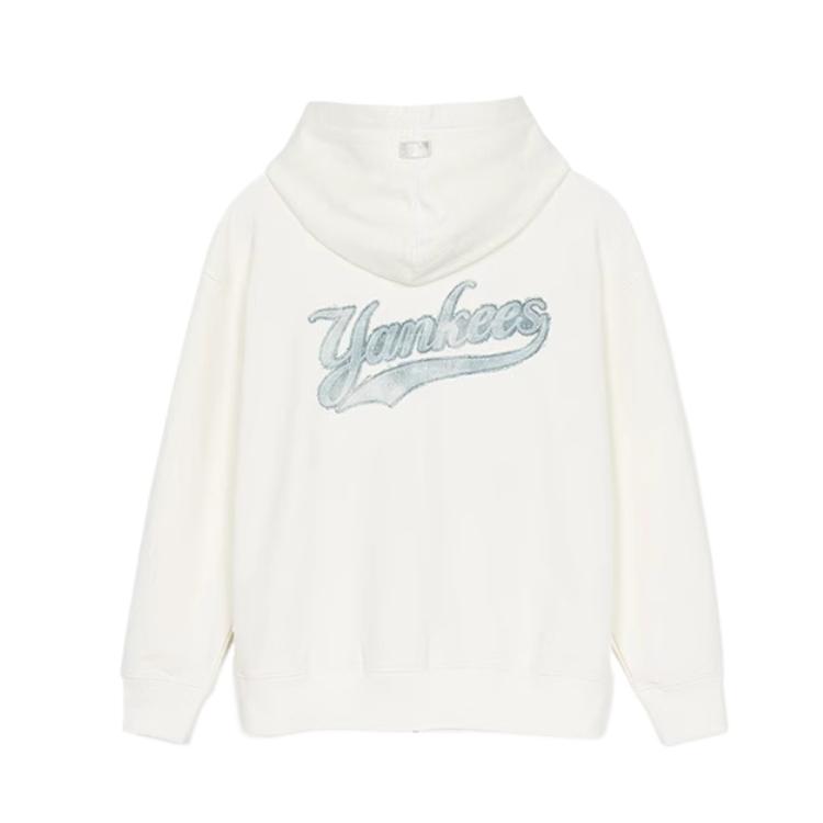 New MLB New York Yankees Sweatshirt Unisex Cream 3ATRM0551-TRM05
