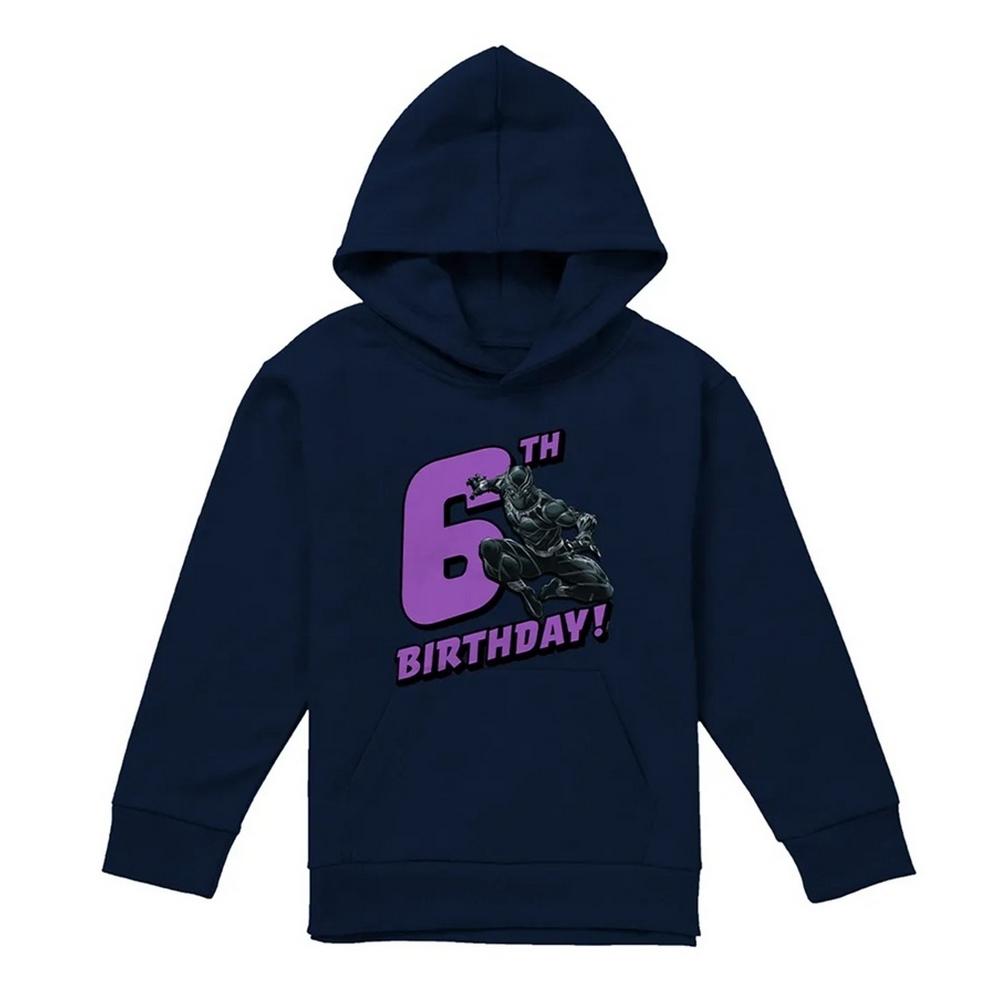 Black Panther Childrens/Kids 6th Birthday Hoodie