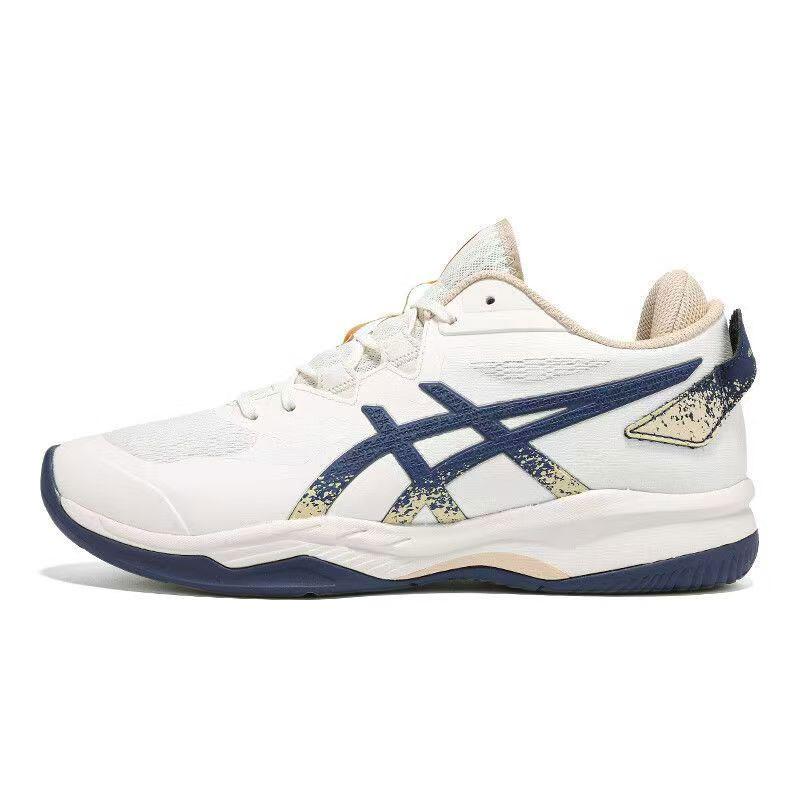 Asics GEL FASTBLAZE Амортизация и износостойкое покрытие Низкие баскетбольные кроссовки Мужские бежевые синие кроссовки 1063A109-100